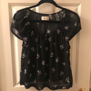 Abercrombie & Fitch Semi-Sheer Blouse